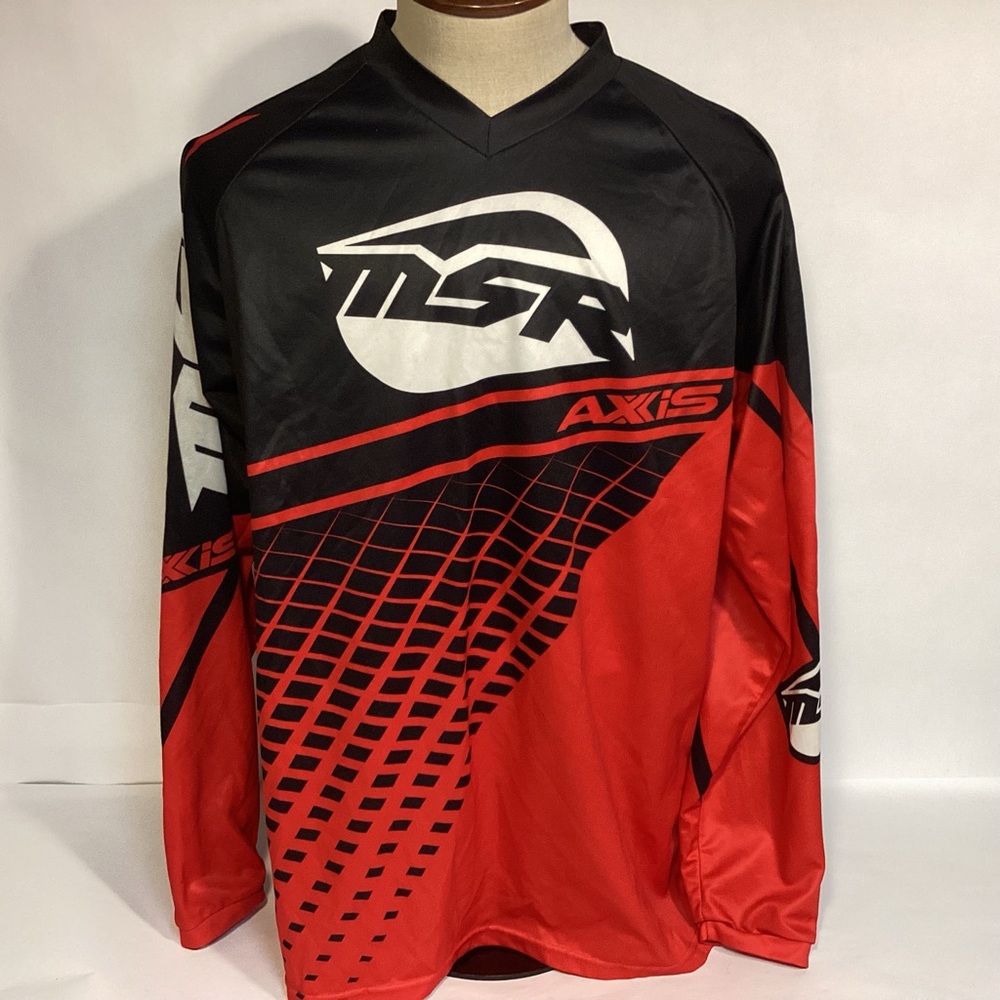 MSR Axxis Motocross Jersey black and red long sleeve mens size XL